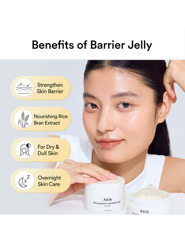 ABIB Rice Probiotics Overnight Mask Barrier jelly 80ml