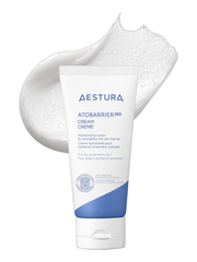 AESTURA Atobarrier 365 Cream 80ml in a tube with a creamy texture beside it