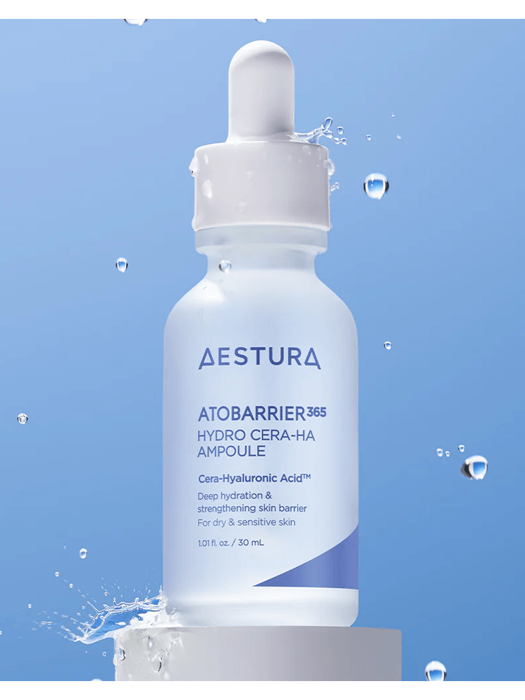 AESTURA Atobarrier 365 Hydro Cera-Ha Ampoule 200ml for deep hydration and skin barrier support.