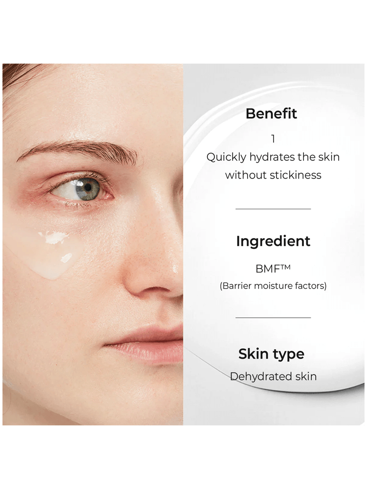AESTURA Atobarrier 365 Hydro Essence 200ml shown hydrating skin with BMF™ for dehydrated skin.