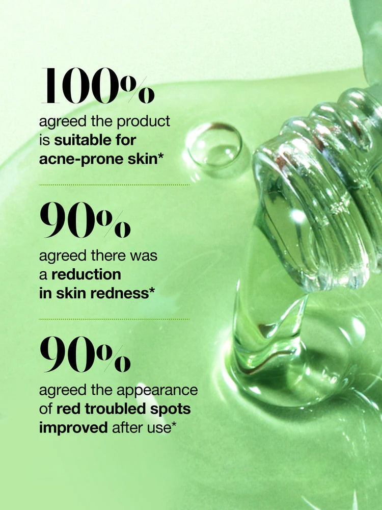 Image showing statistics about ANUA Azelaic Acid 10 Hyaluron Redness Soothing Serum 30ml benefits for acne-prone skin.