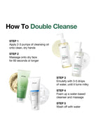 How to double cleanse with ANUA Hearleaf Pore Control Cleasing Oil 200ml in five steps.