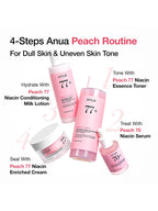 4-Steps Anua Peach Routine for Dull Skin & Uneven Skin Tone featuring ANUA Peach 70 Niacin Serum 30ml.