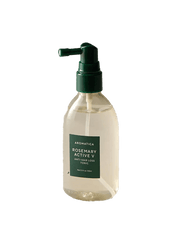 AROMATICA Rosemary Active V Anti-Hair Loss Tonic 100ml in a clear bottle with a green pump