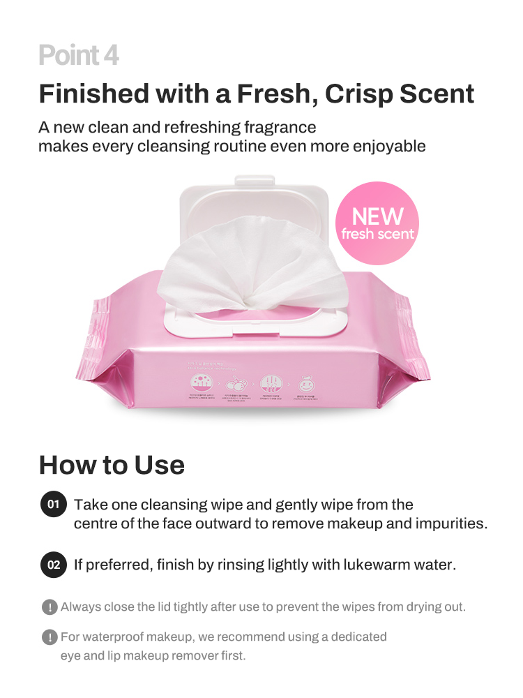 BANILACO Clean It Zero Lychee Vita Cleansing Tissue packaging with fresh scent label and usage instructions.