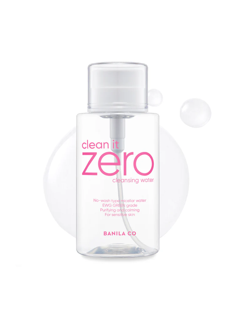 BANILACO Clean It Zero Pure Cleansing Water 310ml bottle with pink label for sensitive skin.