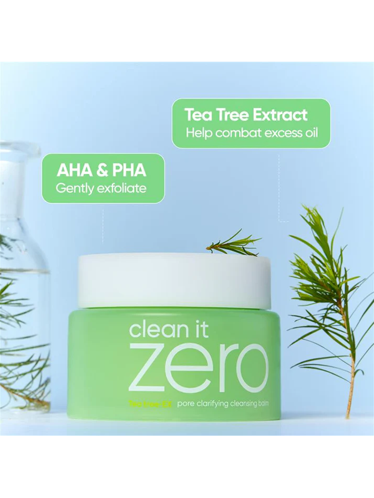Jumbo size BANILACO Clean it Zero Pore Clarifying Cleansing Balm with tea tree extract and AHA, PHA ingredients.