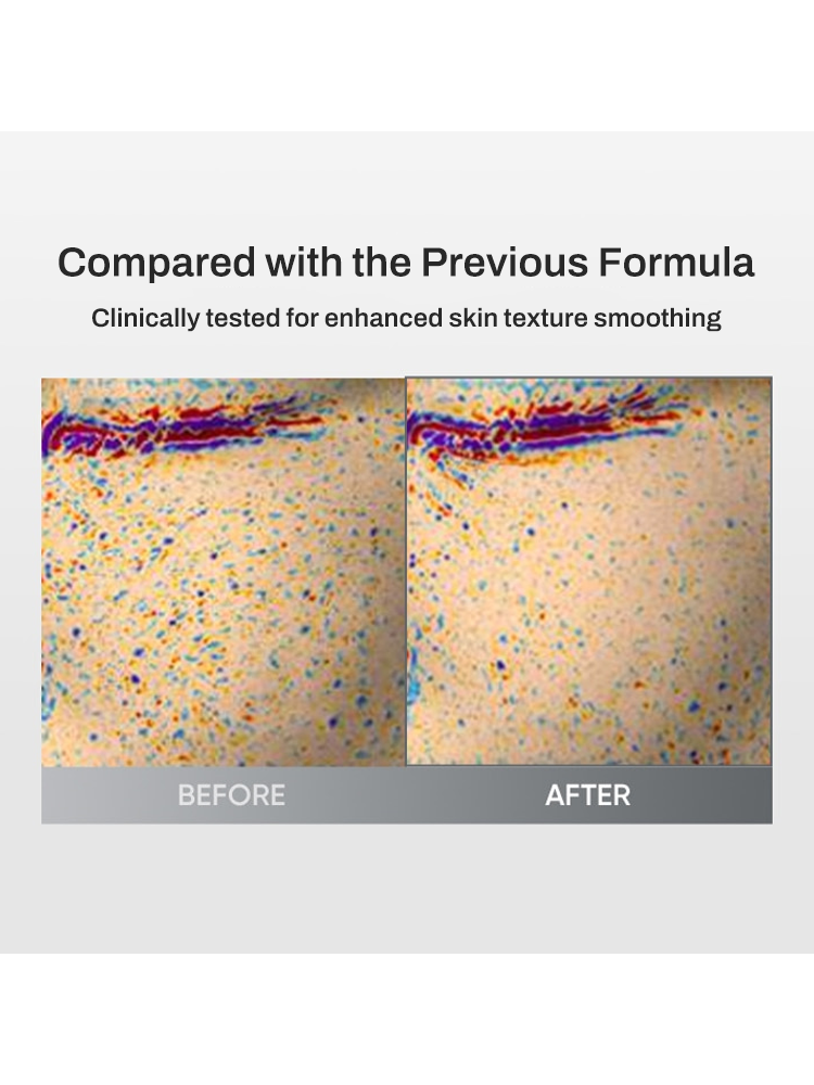 Before and after skin texture comparison showing effects of BANILACO Prime Primer Classic.