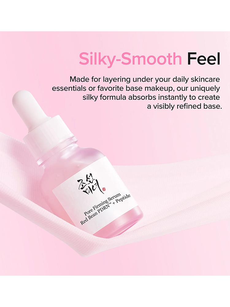 BEAUTY OF JOSEON Pore Firming Serum Red Bean PDRN™+Peptide 30ml with silky-smooth feel for refined skin appearance.