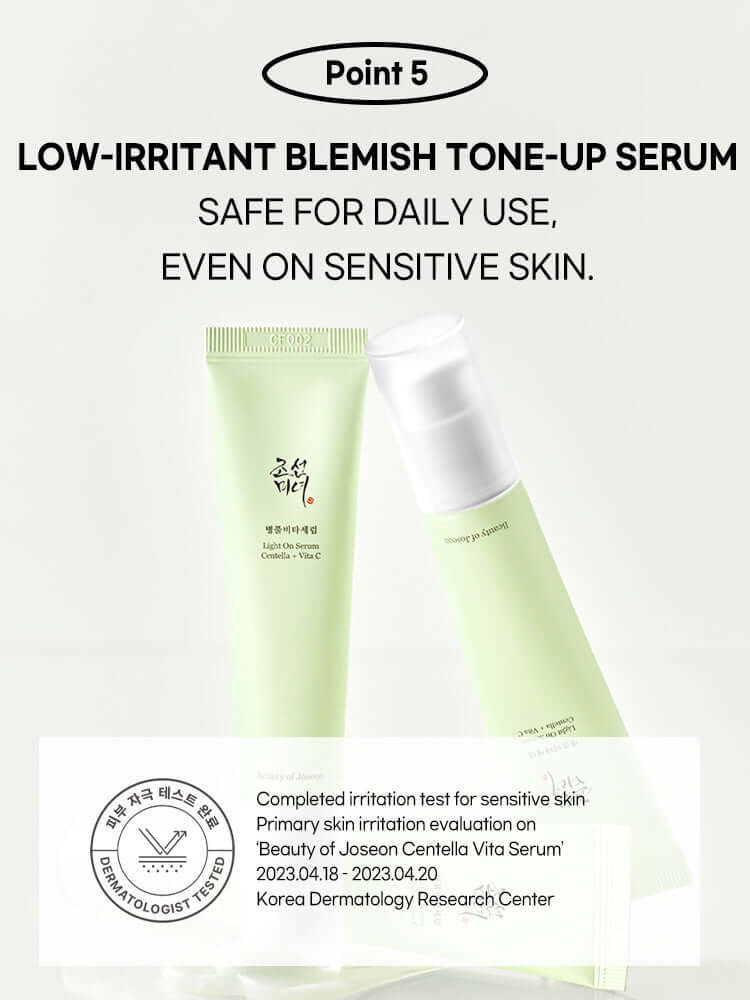 Beauty of Joseon Light On Serum low-irritant blemish tone-up serum safe for daily use on sensitive skin