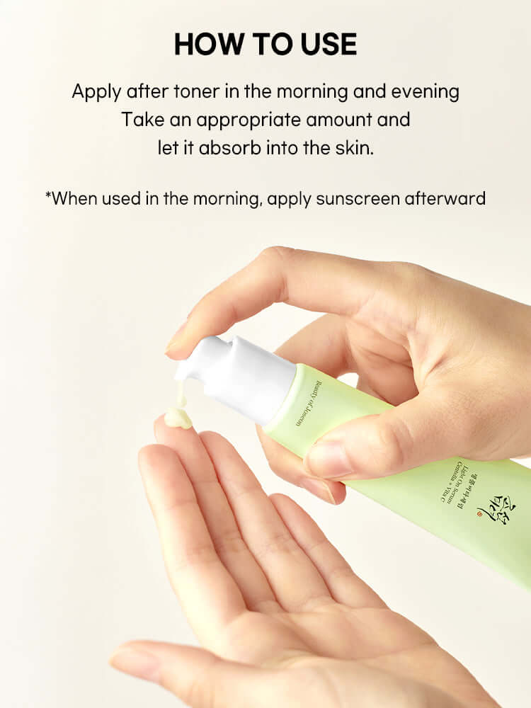 Beauty of Joseon Light On Serum application instructions for glowing skin