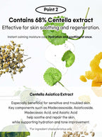 Beauty of Joseon Light On Serum highlights 68% Centella extract for skin soothing and regeneration benefits.