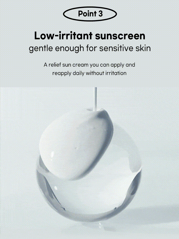 Beauty of Joseon Relief Sun low-irritant sunscreen for sensitive skin, safe for daily use and reapplication.