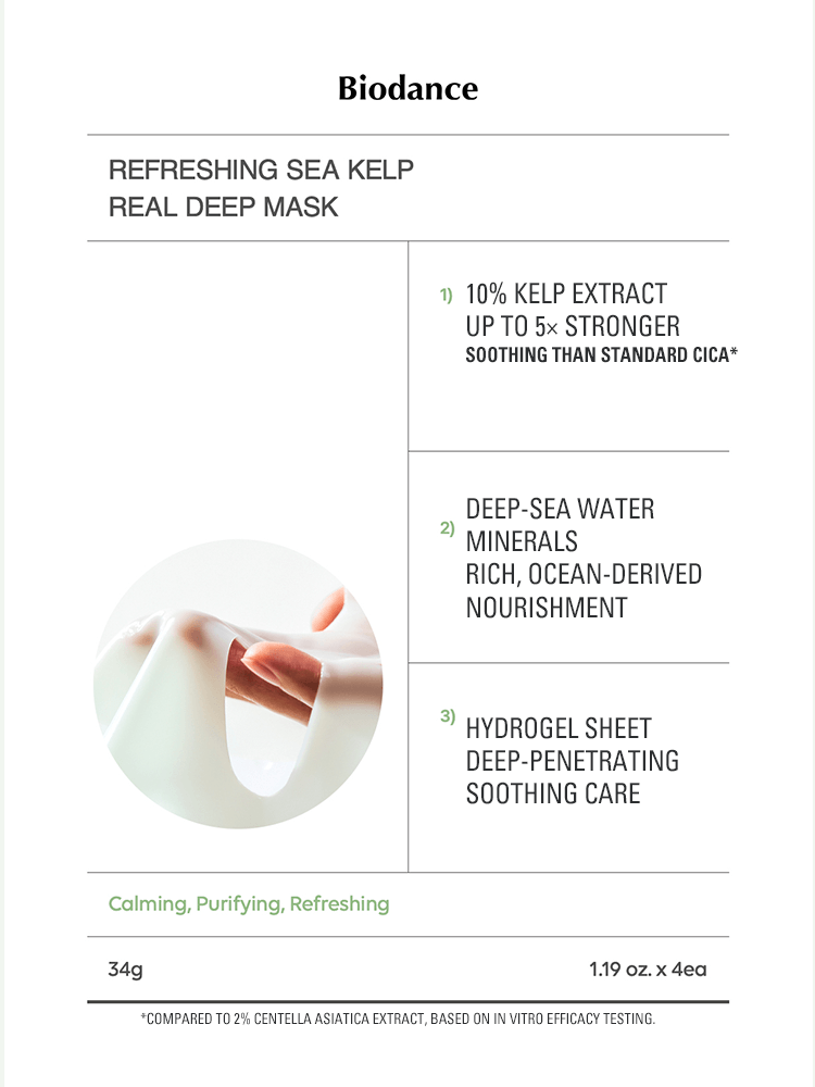BIODANCE Refreshing Sea Kelp Real Deep Mask 34g #4ea