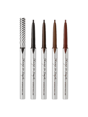 CLIO Sharp So Simple Waterproof Pencil Liner set of five colors arranged side by side.