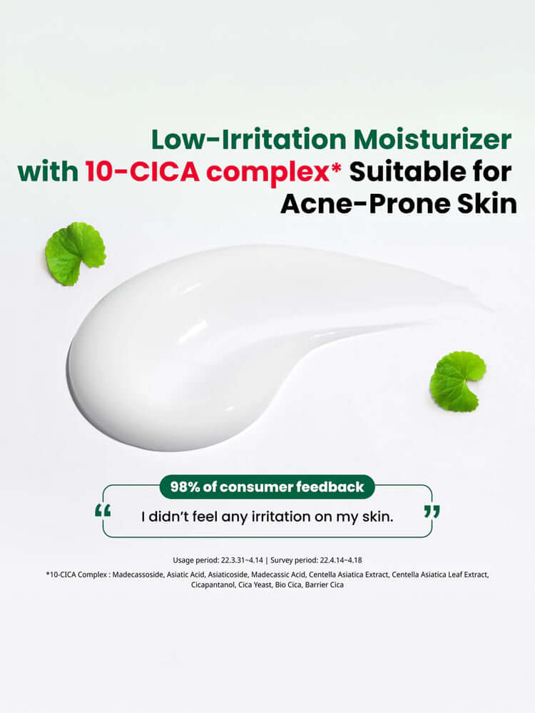 DR.G R.E.D Blemish Clear Soothing Cream 70ml Low-Irritation Moisturizer for Acne-Prone Skin with 10-CICA complex.