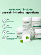 DR.G R.E.D Blemish Clear Soothing Cream 70ml highlighting absence of skin irritating ingredients like fragrance, alcohol, and preservatives.