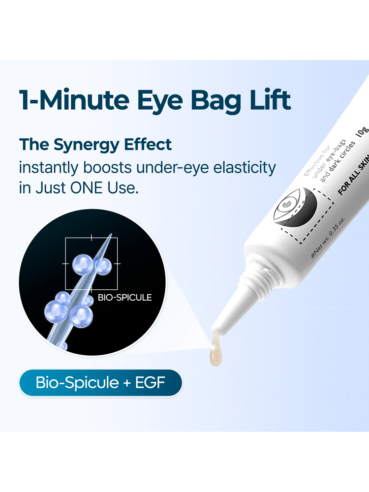 Dr.MELAXIN Eyephalt Eyebag Cream with Bio-Spicule and EGF for a firmer under-eye area.