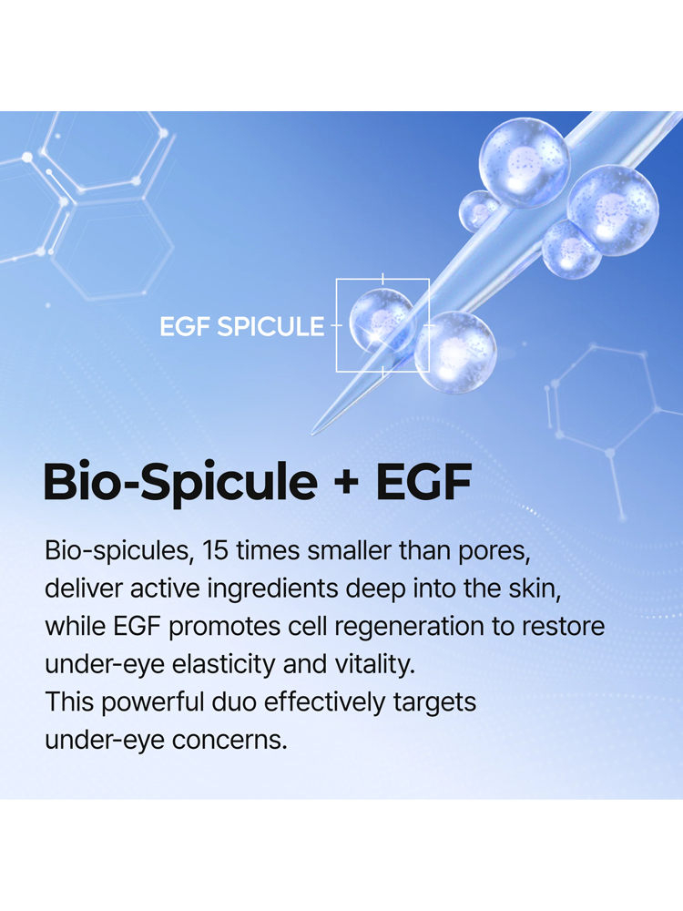 Dr.MELAXIN Eyephalt Eyebag Cream with Bio-Spicule and EGF targeting under-eye concerns and enhancing skin elasticity.