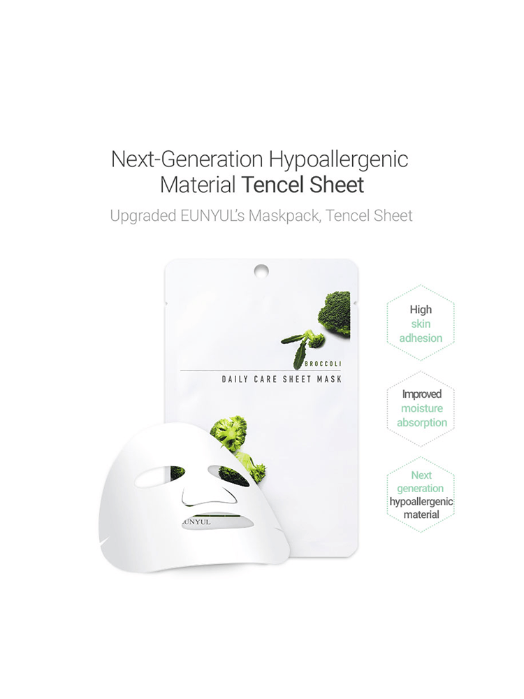 EUNYUL Daily Care Sheet Mask with Tencel sheet for hydration and skin care routine.