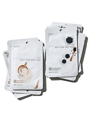 EUNYUL Daily Care Sheet Mask packets featuring different ingredients and minimalistic design for daily skin care.