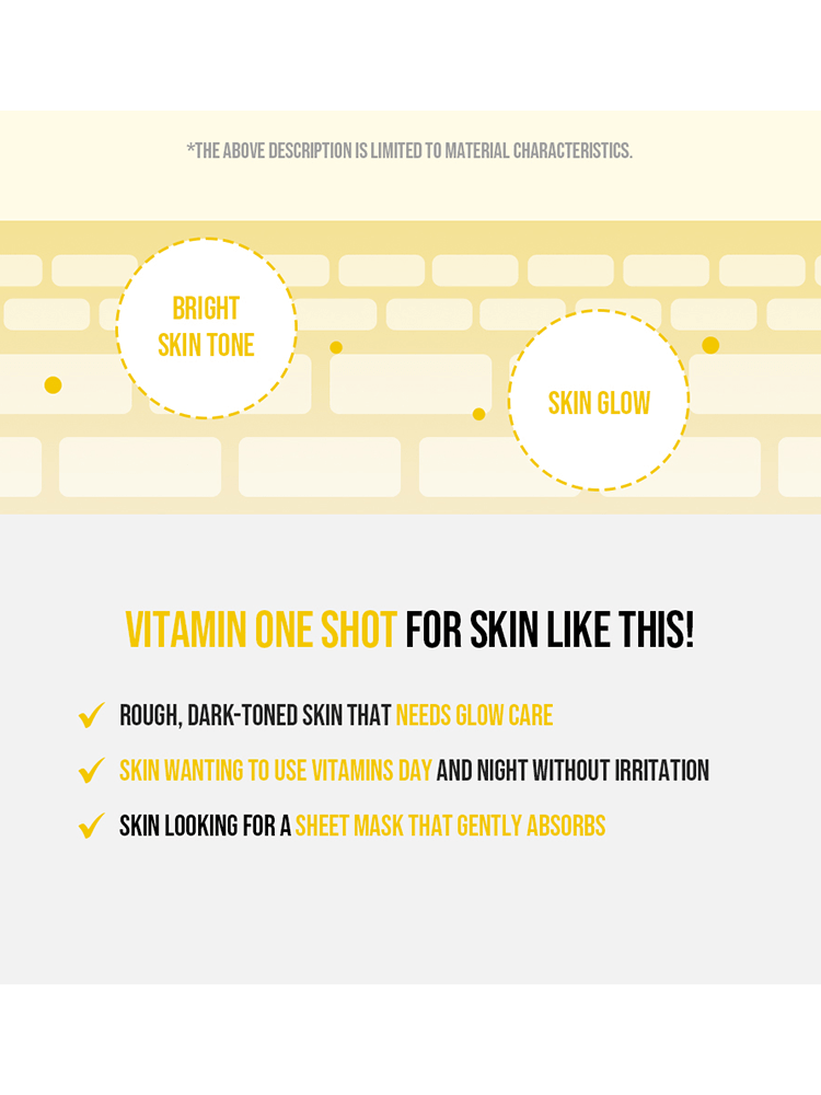 EUNYUL One Shot Ampoule Mask product image highlighting benefits for bright skin tone and glow.
