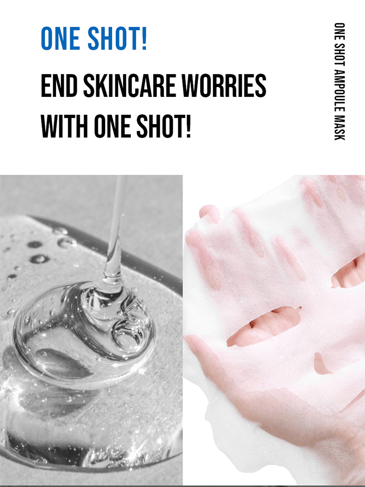 EUNYUL One Shot Ampoule Mask showcases lightweight essence and soft sheet-mask for skincare convenience.