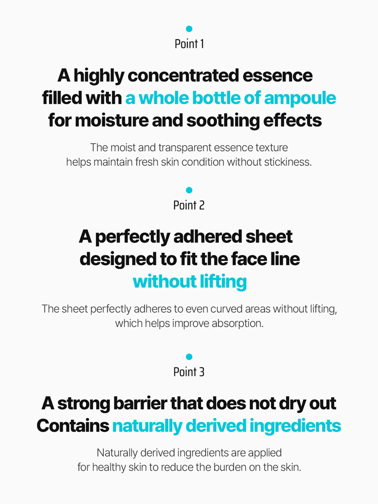 EUNYUL Purity Mask showcasing concentrated essence, perfectly adhered sheet, and naturally derived ingredients.