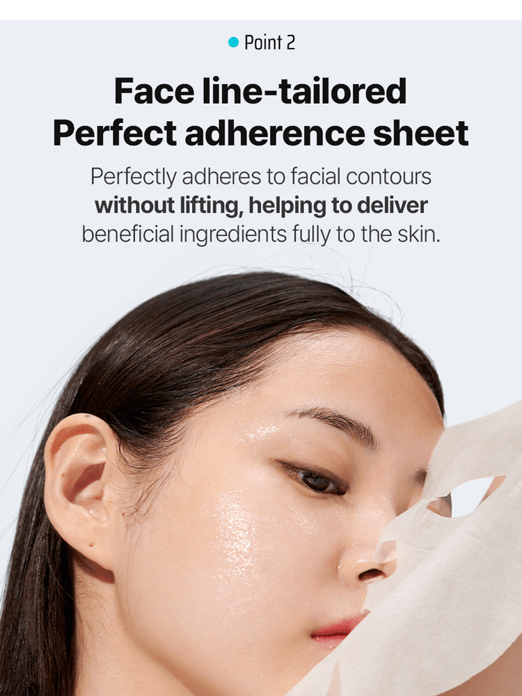 EUNYUL Purity Mask on model showcasing perfect adherence to facial contours for effective skincare.