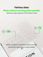 FATION Nosca9 Spot Patch 102ea various sizes shown with matte, non-glossy material for discreet coverage.