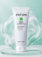 FATION Nosca9 Trouble Cleansing Foam 150ml tube with bubbles in background, designed for deep cleansing and moisture balance.