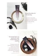 HARUHARU WONDER Black Rice Moisture 5.5 Soft Cleansing Gel 100ml in a serene setting emphasizing hydration and gentle cleansing.