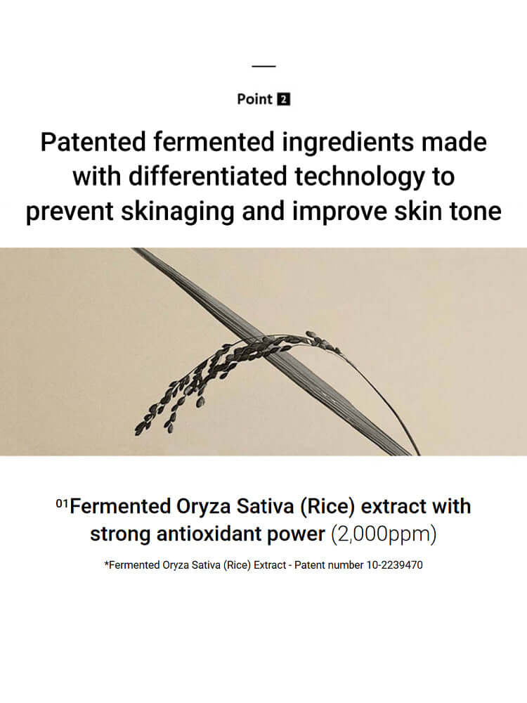 Patented fermented ingredients with technology for improved skin tone in HARUHARU WONDER Black Rice Bakuchiol Eye Cream 20ml.