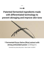 Patented fermented ingredients with technology for improved skin tone in HARUHARU WONDER Black Rice Bakuchiol Eye Cream 20ml.