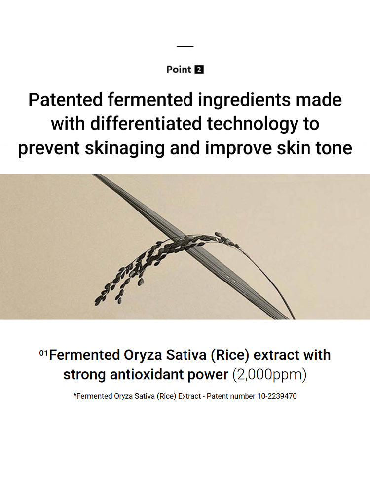 Patented fermented ingredients with technology for improved skin tone in HARUHARU WONDER Black Rice Bakuchiol Eye Cream 20ml.