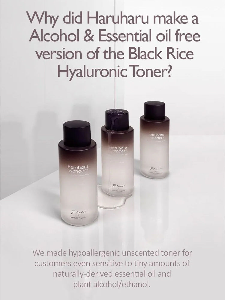 HARUHARU WONDER Black Rice Hyaluronic Toner 150ml Alcohol & Essential oil free version for sensitive skin.