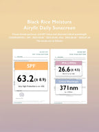 HARUHARU WONDER Black Rice Moisture Airyfit Daily Sunscreen 50ml SPF and UVA effectiveness evaluation
