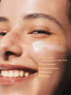 HARUHARU WONDER Black Rice Moisture Airyfit Daily Sunscreen 50ml with dewy finish and hydration benefits on glowing skin.