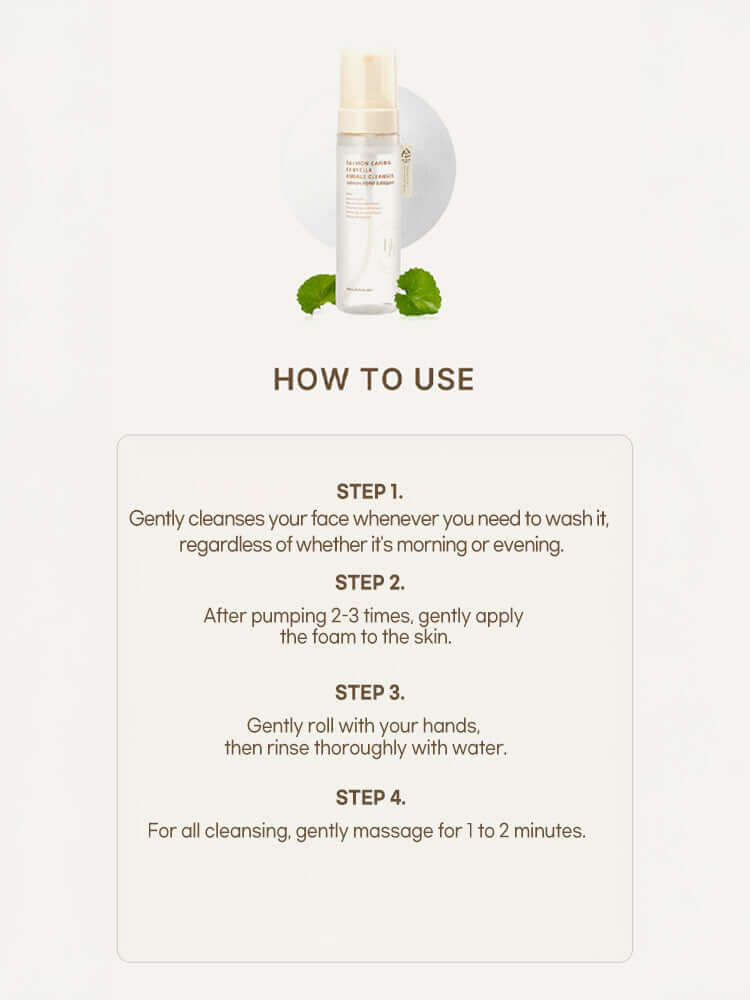 HEVEBLUE Salmon Caring Centella Bubble Cleanser 200ml