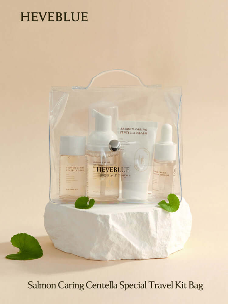 HEVEBLUE Salmon Caring Centella Special Travel Kit Bag