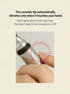 HEVEBLUE Black Yuja Bean Lifting Auto Eye Cream 15ml with a vibrating ceramic tip for automatic use.