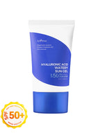 ISNTREE Hyaluronic Acid Watery Sun Gel 50ml SPF50+/PA++++ packaging shown in a stylish tube design.