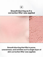 LILYBYRED Luv Beam Cheek Mousse 3.8g showing smooth blurring effect and soft mousse texture for flawless cheeks.