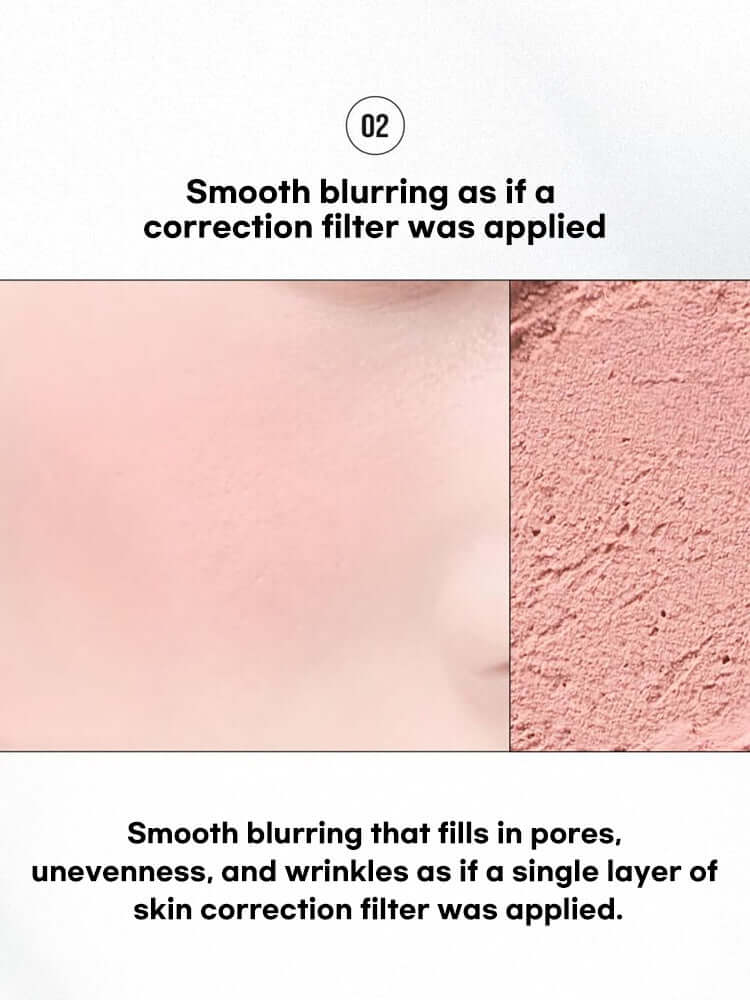 LILYBYRED Luv Beam Cheek Mousse 3.8g showing smooth blurring effect and soft mousse texture for flawless cheeks.