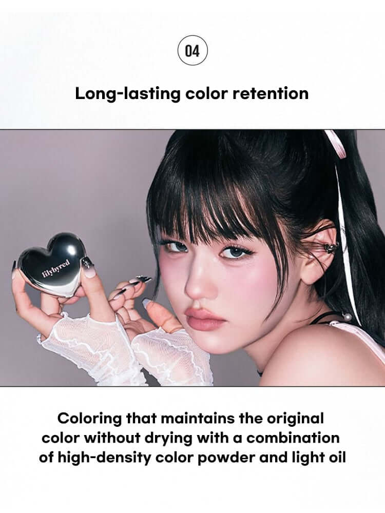 LILYBYRED Luv Beam Cheek Mousse 3.8g displayed, showcasing long-lasting color retention with a lightweight formula.