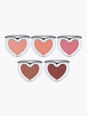 LILYBYRED Luv Beam Cheek Mousse 3.8g heart-shaped blush compacts in various shades of pink and brown.