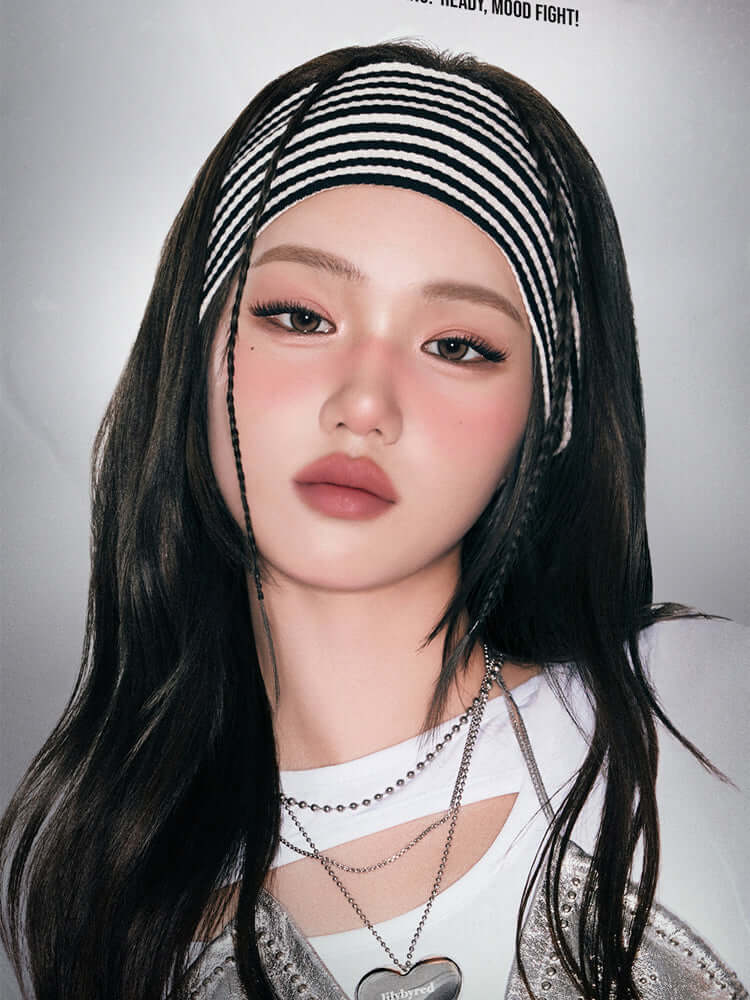 LILYBYRED Luv Beam Cheek Mousse 3.8g model showcasing a soft mousse blush with a natural glow and buildable texture.