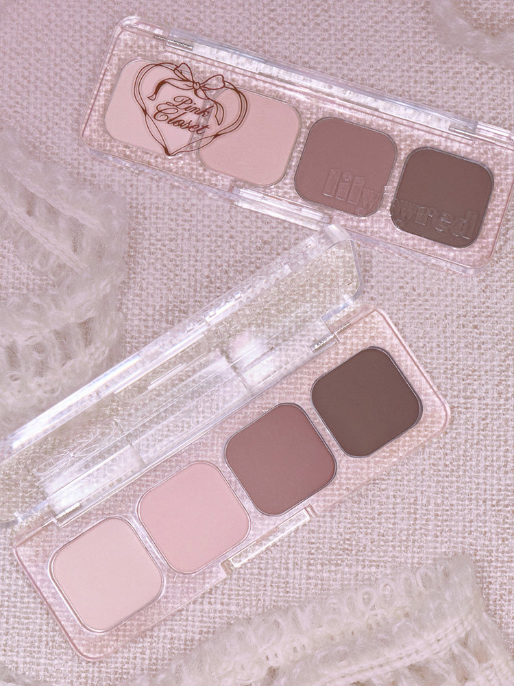 LILYBYRED [Pink Closet Edition] Mood It Palette showcasing soft matte and shimmer pink tones for versatile eye looks.