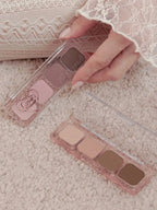 LILYBYRED [Pink Closet Edition] Mood It Palette open showcasing soft pink and neutral tones on a textured background.