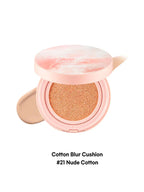 LILYBYRED Cotton Blur Cushion 15g SPF50+PA+++ in shade #21 Nude Cotton, showcasing soft and radiant skin.